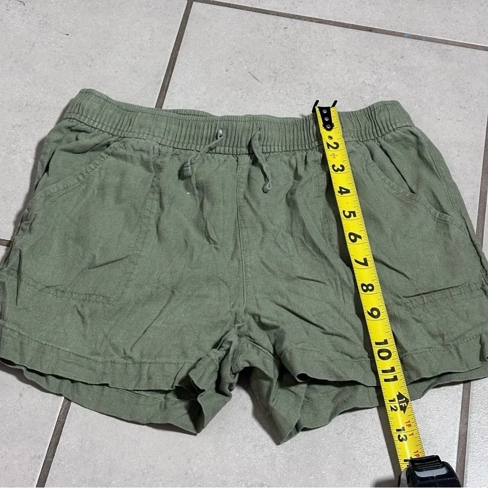 Old Navy Girl Kids Olive‎ Green Functional Drawstring Pull On Shorts size XL